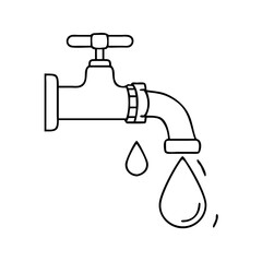 tap water icon, tap water vector illustration-simple illustration of tap water, perfect for tap water logos and icons