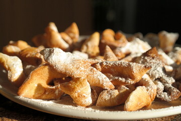 crispy homemade cookies closeup plate