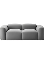 Fototapeta premium Modern Gray Sofa with Sleek Upholstery: Contemporary Furniture for Cozy Living Rooms