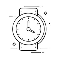 time watch icon, time watch vector illustration-simple illustration of time watch, perfect for time watch logos and icons
