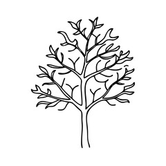 Obraz premium tree silhouette icon, tree silhouette vector illustration-simple illustration of tree silhouette, perfect for tree silhouette logos and icons