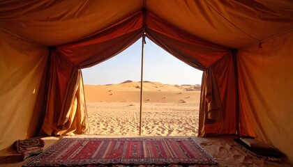Desert Camp Interior View From Tent