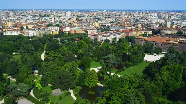 Italy, Milan aerial view