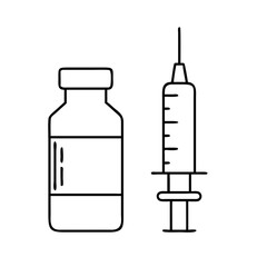vaccine bottle icon, vaccine bottle vector illustration-simple illustration of vaccine bottle, perfect for vaccine bottle logos and icons