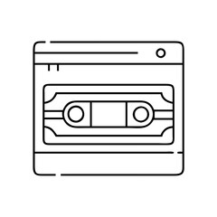 vhs icon, vhs vector illustration-simple illustration of vhs, perfect for vhs logos and icons