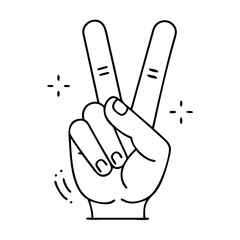 victory sign icon, victory sign vector illustration-simple illustration of victory sign, perfect for victory sign logos and icons