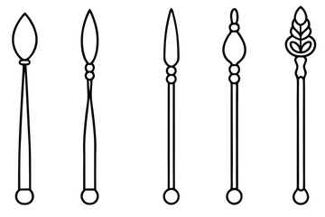 Curettes Line art Medical Instrument Drawing