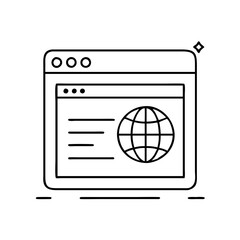 website icon, website vector illustration-simple illustration of website, perfect for website logos and icons