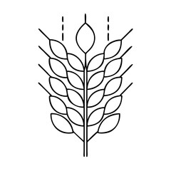 wheat ear icon, wheat ear vector illustration-simple illustration of wheat ear, perfect for wheat ear logos and icons