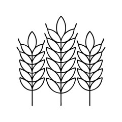 wheat icon, wheat vector illustration-simple illustration of wheat, perfect for wheat logos and icons