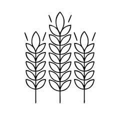 wheat icon, wheat vector illustration-simple illustration of wheat, perfect for wheat logos and icons