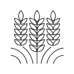 wheat icon, wheat vector illustration-simple illustration of wheat, perfect for wheat logos and icons