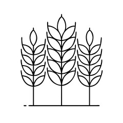 wheat icon, wheat vector illustration-simple illustration of wheat, perfect for wheat logos and icons