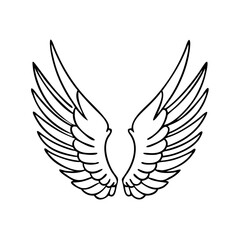 wings icon, wings vector illustration-simple illustration of wings, perfect for wings logos and icons