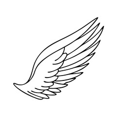 wing icon, wing vector illustration-simple illustration of wing, perfect for wing logos and icons