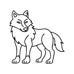 wolf icon, wolf vector illustration-simple illustration of wolf, perfect for wolf logos and icons