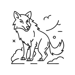 wolf icon, wolf vector illustration-simple illustration of wolf, perfect for wolf logos and icons