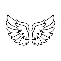 wings icon, wings vector illustration-simple illustration of wings, perfect for wings logos and icons