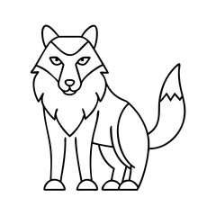 wolf icon, wolf vector illustration-simple illustration of wolf, perfect for wolf logos and icons