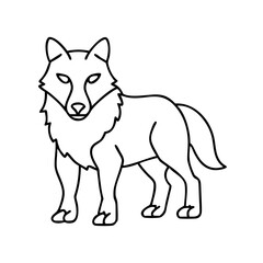 wolf icon, wolf vector illustration-simple illustration of wolf, perfect for wolf logos and icons