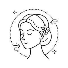 woman head icon, woman head vector illustration-simple illustration of woman head, perfect for woman head logos and icons