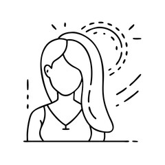 woman shadow icon, woman shadow vector illustration-simple illustration of woman shadow, perfect for woman shadow logos and icons