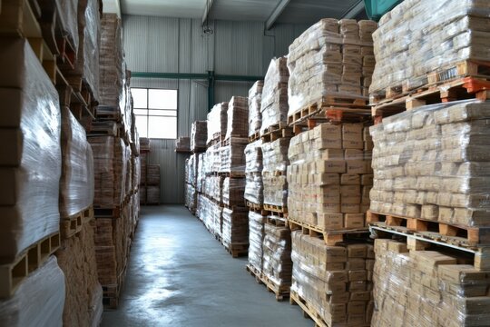 Warehouse Storage with Pallets