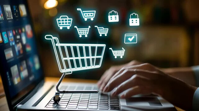 Online Shopping Experience: Seamless Integration and Digital Convenience Visualized