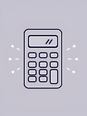 An outline style icon of calculator