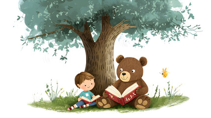 Whimsical Drawing of A Child and A Bear Sitting Togeth Ff7fab1e 20fe 4ab2 98e0 340e359c1119 3
