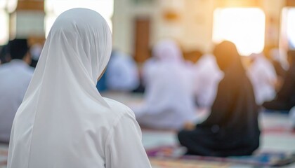 Muslim Women Praying In Mosque