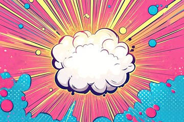 Comic book style background with speech bubble (1)