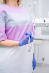 A Dental Professional Engaged in Preparing for Upcoming Treatment Procedures and Care