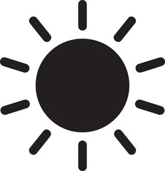 black and white sun on white background