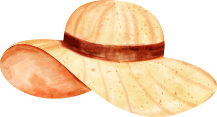 watercolor beach hat