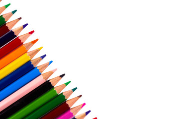 color pencil background on white or transparent background. png image