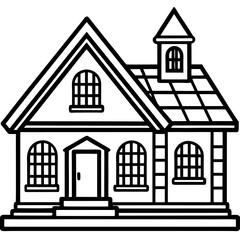 silhouette of a house