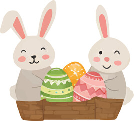 Happy easter day clipart vector design 