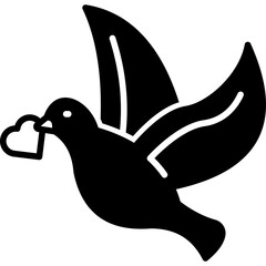 Dove glyph icon
