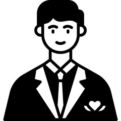 Groom glyph icon