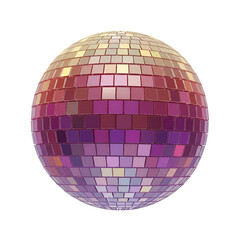 輝くミラーボール 紫ピンクのグラデーション 華やか