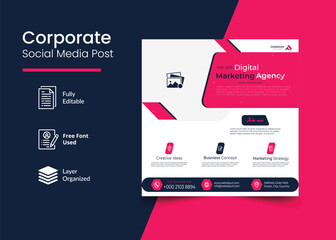 Obraz premium digital marketing social media post desing templetes