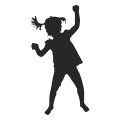Girl jumping silhouette 4