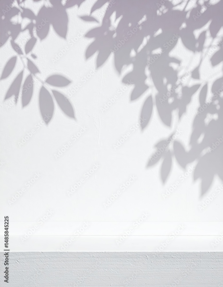 Poster a textured white wall softly illuminated, casting gentle shadows that create an intriguing interplay