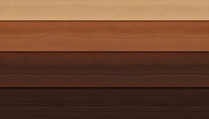 Fototapeta premium Aesthetic illustration showcasing a harmonious gradient of brown wooden planks, from light to dark.