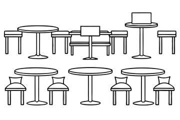 Dining Table Modern Minimalist Line art