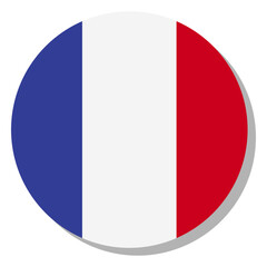 France flag language icon circle