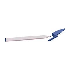 Soft tip pen pen lid blue flat