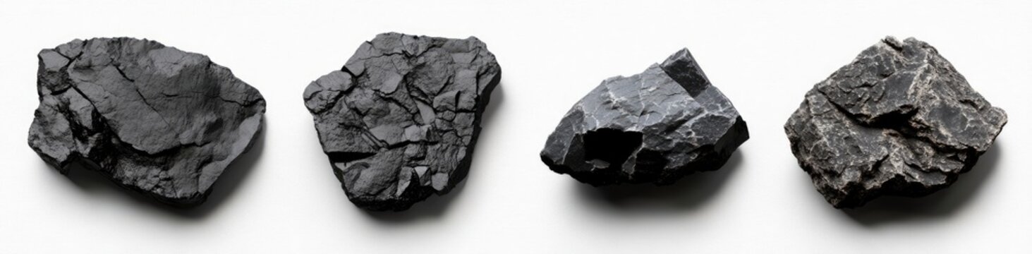 Four Dark Gray Rocks