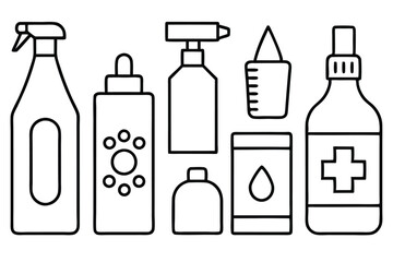 Disinfectant Solution Promotes Clean Living Line art